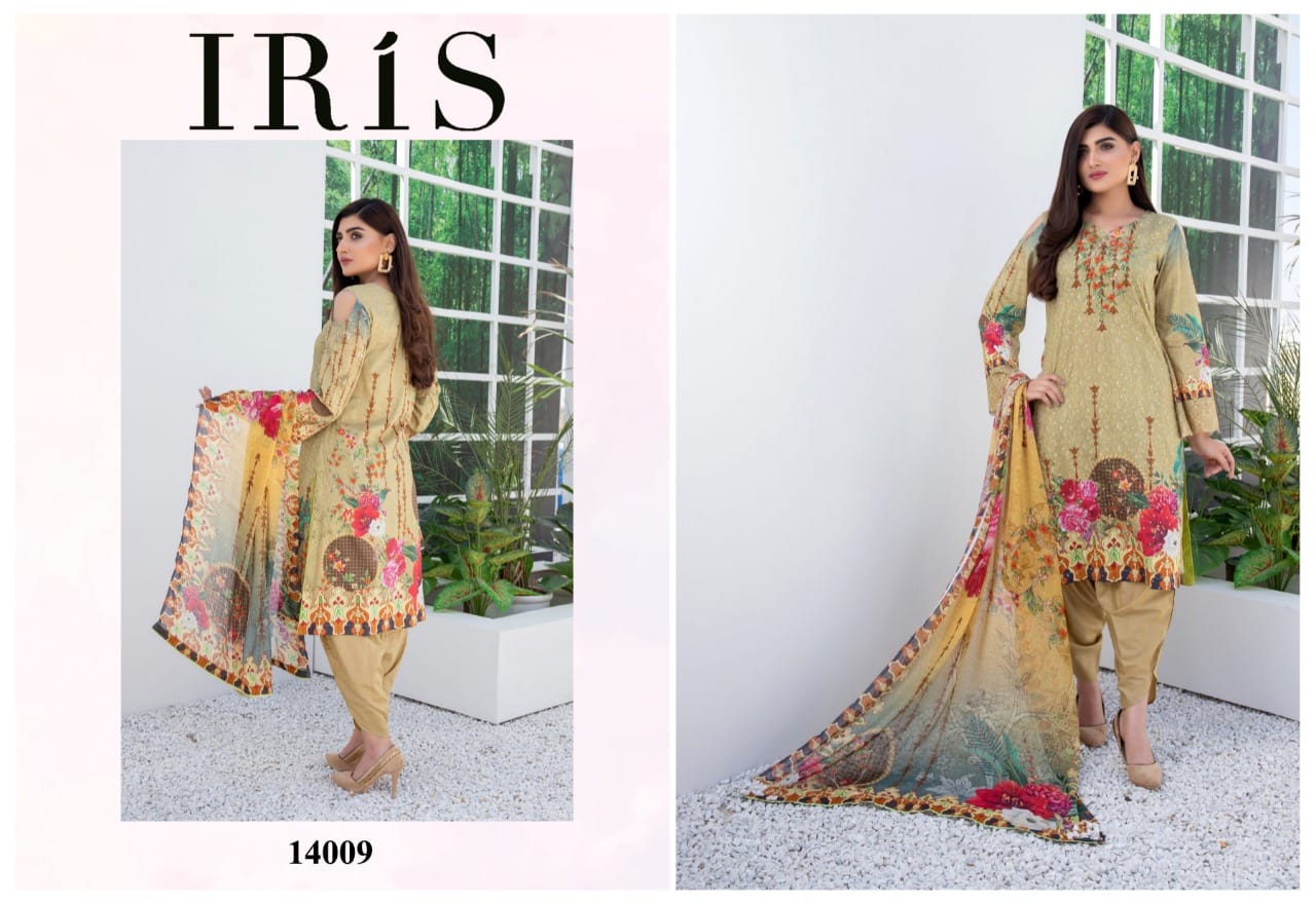 Iris 14 Ready Made Ethnic Wear Cotton Karachi Latest Dress Collection